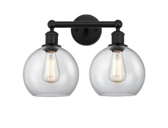 Edison Two Light Bath Vanity in Matte Black (405|616-2W-BK-G122-8)