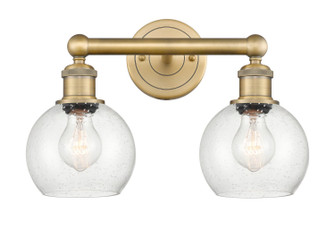 Edison Two Light Bath Vanity in Brushed Brass (405|616-2W-BB-G124-6)