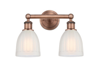 Edison Two Light Bath Vanity in Antique Copper (405|616-2W-AC-G441)