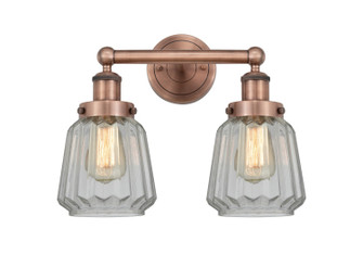 Edison Two Light Bath Vanity in Antique Copper (405|616-2W-AC-G142)