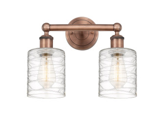 Edison Two Light Bath Vanity in Antique Copper (405|616-2W-AC-G1113)