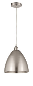 Edison LED Mini Pendant in Brushed Satin Nickel (405|616-1P-SN-MBD-12-SN-LED)