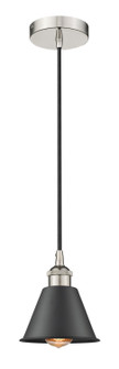 Edison One Light Mini Pendant in Polished Nickel (405|616-1P-PN-M8-BK)