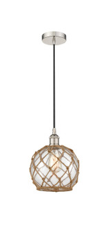 Edison One Light Mini Pendant in Polished Nickel (405|616-1P-PN-G122-8RB)
