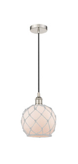 Edison One Light Mini Pendant in Polished Nickel (405|616-1P-PN-G121-8RW)