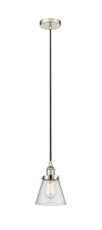 Edison One Light Mini Pendant in Polished Nickel (405|616-1PH-PN-G64)