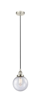 Edison LED Mini Pendant in Polished Nickel (405|616-1PH-PN-G204-8-LED)
