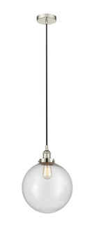 Edison One Light Mini Pendant in Polished Nickel (405|616-1PH-PN-G204-12)