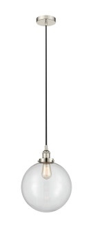 Edison One Light Mini Pendant in Polished Nickel (405|616-1PH-PN-G202-12)
