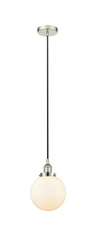 Edison One Light Mini Pendant in Polished Nickel (405|616-1PH-PN-G201-8)