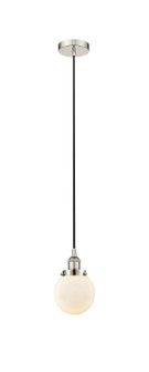 Edison One Light Mini Pendant in Polished Nickel (405|616-1PH-PN-G201-6)