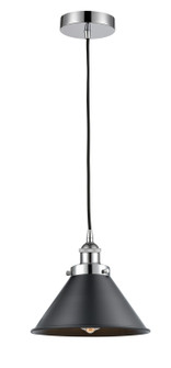 Edison One Light Mini Pendant in Polished Chrome (405|616-1PH-PC-M10-BK)