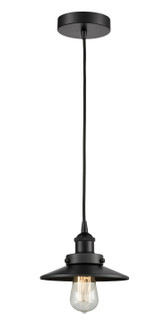 Edison One Light Mini Pendant in Matte Black (405|616-1PH-BK-M6-BK)