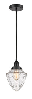 Edison One Light Mini Pendant in Matte Black (405|616-1PH-BK-G664-7)