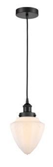 Edison One Light Mini Pendant in Matte Black (405|616-1PH-BK-G661-7)