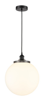 Edison One Light Mini Pendant in Matte Black (405|616-1PH-BK-G201-14)