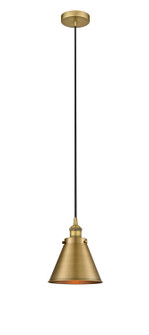 Edison One Light Mini Pendant in Brushed Brass (405|616-1PH-BB-M13-BB)