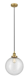 Edison One Light Mini Pendant in Brushed Brass (405|616-1PH-BB-G204-12)