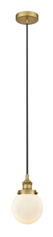 Edison One Light Mini Pendant in Brushed Brass (405|616-1PH-BB-G201-6)