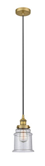 Edison One Light Mini Pendant in Brushed Brass (405|616-1PH-BB-G184)