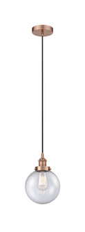 Edison One Light Mini Pendant in Antique Copper (405|616-1PH-AC-G204-8)