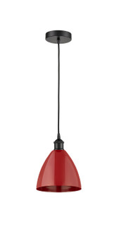 Edison One Light Mini Pendant in Matte Black (405|616-1P-BK-MBD-75-RD)