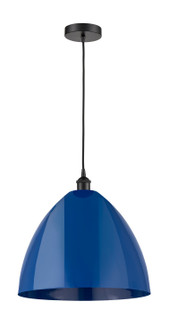 Edison One Light Mini Pendant in Matte Black (405|616-1P-BK-MBD-16-BL)