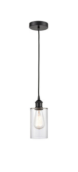 Edison One Light Mini Pendant in Matte Black (405|616-1P-BK-G802)