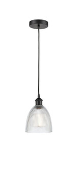 Edison One Light Mini Pendant in Matte Black (405|616-1P-BK-G382)
