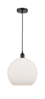 Edison One Light Mini Pendant in Matte Black (405|616-1P-BK-G121-12)