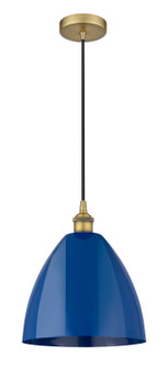 Edison One Light Mini Pendant in Brushed Brass (405|616-1P-BB-MBD-12-BL)