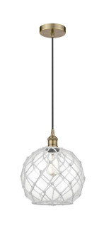 Edison One Light Mini Pendant in Black Antique Brass (405|616-1P-BAB-G122-10RB)