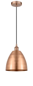 Edison LED Mini Pendant in Antique Copper (405|616-1P-AC-MBD-9-AC-LED)