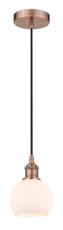 Edison One Light Mini Pendant in Antique Copper (405|616-1P-AC-G121-6)