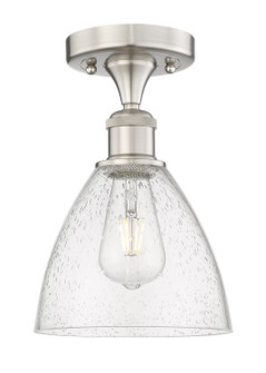 Edison One Light Semi-Flush Mount in Brushed Satin Nickel (405|616-1F-SN-GBD-754)