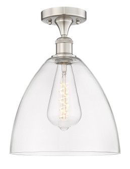 Edison One Light Semi-Flush Mount in Brushed Satin Nickel (405|616-1F-SN-GBD-122)