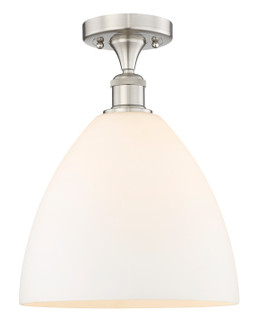 Edison One Light Semi-Flush Mount in Brushed Satin Nickel (405|616-1F-SN-GBD-121)