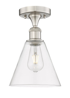 Edison One Light Semi-Flush Mount in Brushed Satin Nickel (405|616-1F-SN-GBC-82)