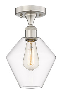 Edison One Light Semi-Flush Mount in Brushed Satin Nickel (405|616-1F-SN-G652-8)