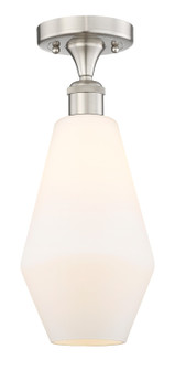 Edison One Light Semi-Flush Mount in Brushed Satin Nickel (405|616-1F-SN-G651-7)