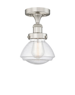 Edison One Light Semi-Flush Mount in Brushed Satin Nickel (405|616-1F-SN-G324)