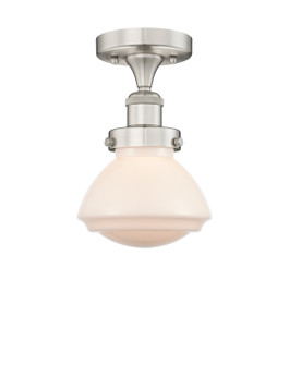 Edison One Light Semi-Flush Mount in Brushed Satin Nickel (405|616-1F-SN-G321)