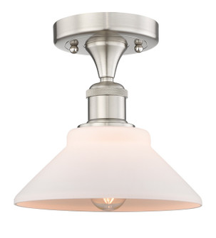 Edison One Light Semi-Flush Mount in Brushed Satin Nickel (405|616-1F-SN-G131)