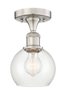 Edison One Light Semi-Flush Mount in Brushed Satin Nickel (405|616-1F-SN-G122-6)