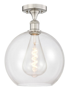 Edison One Light Semi-Flush Mount in Brushed Satin Nickel (405|616-1F-SN-G122-12)