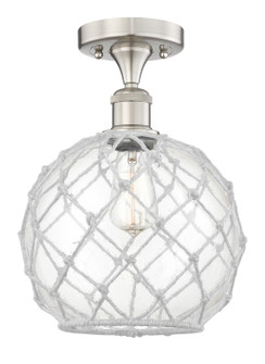 Edison One Light Semi-Flush Mount in Brushed Satin Nickel (405|616-1F-SN-G122-10RW)