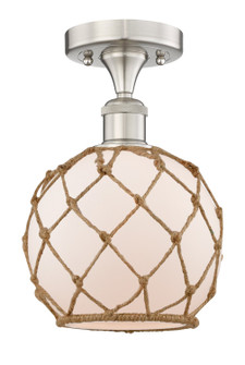 Edison One Light Semi-Flush Mount in Brushed Satin Nickel (405|616-1F-SN-G121-8RB)