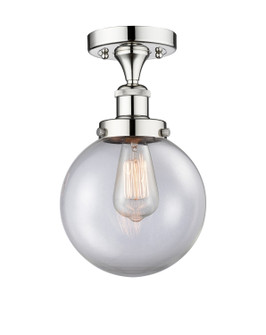 Edison One Light Semi-Flush Mount in Polished Chrome (405|616-1F-PC-G202-8)
