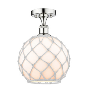 Edison One Light Semi-Flush Mount in Polished Chrome (405|616-1F-PC-G121-10RW)