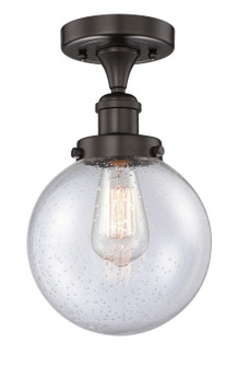 Edison One Light Semi-Flush Mount in Oil Rubbed Bronze (405|616-1F-OB-G204-8)